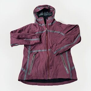 Women's Outdoor Research Coat Jacket Purple Large Hooded Zip Pockets Tactical